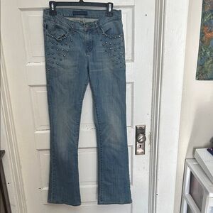 Rock & Republic Blue Studded Boot Cut Jeans